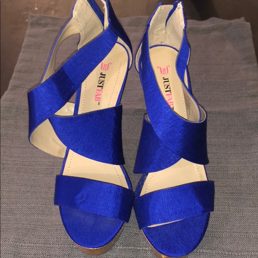 Royal blue wedges